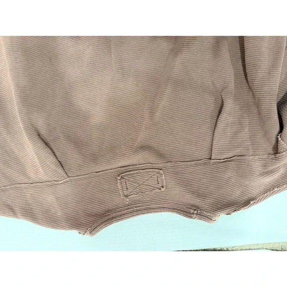 We The Free Brown Ribbed Crew Neck Long Sleeve Oversized Sweatshirt Extra Small - Picture 7 of 7